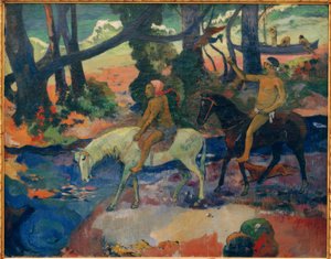 De doorwaadbare plaats of de vlucht door Paul Gauguin